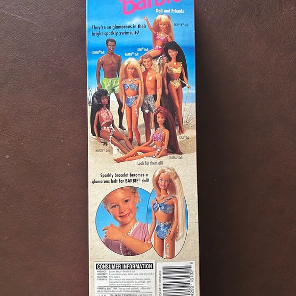 Sparkle Beach Barbie Doll in Blue Bikini With brush and child’s bracelet - Picture 2 of 3